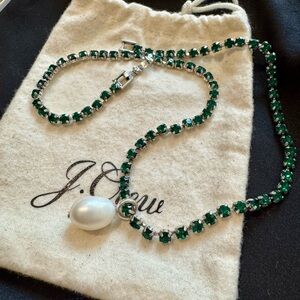 Jcrew Tennis necklace with freshwater pearl